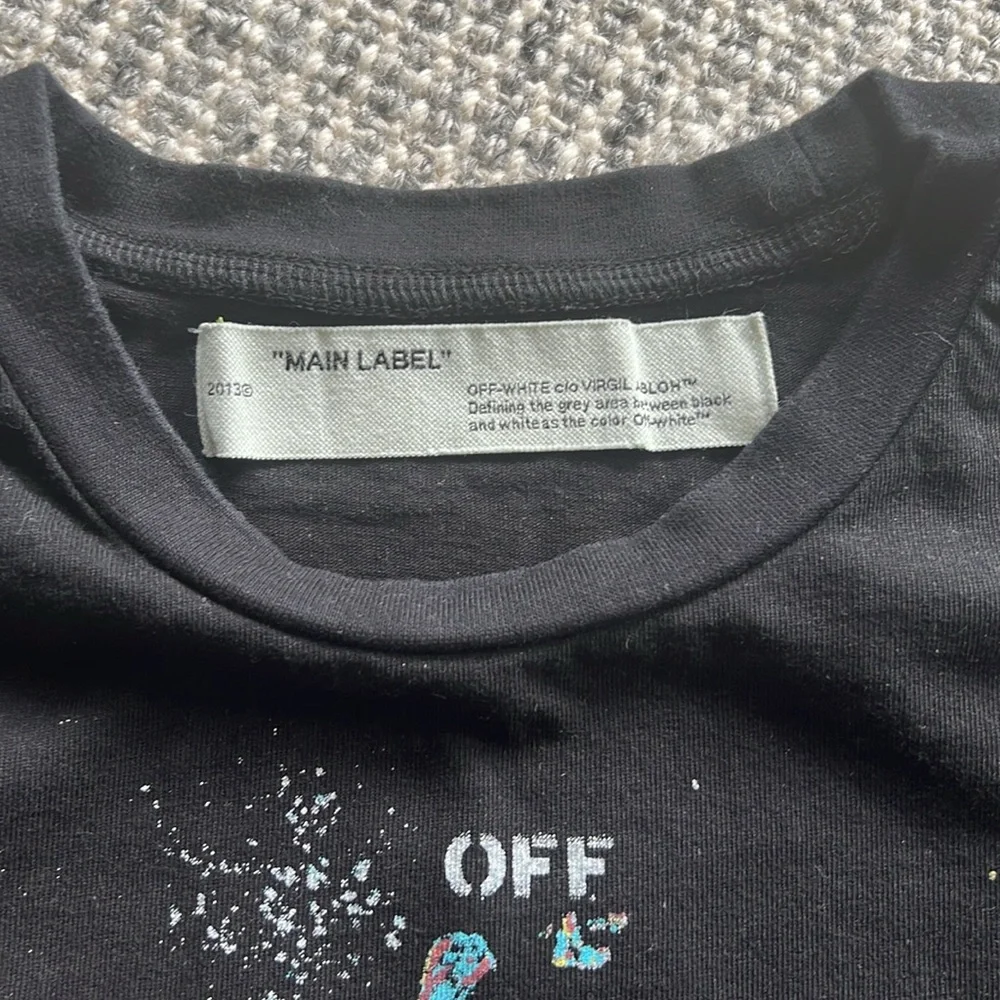 Off white Galaxy Men’s Tee Size S Used Extremely Rare Perfect Condition - Picture 2 of 9